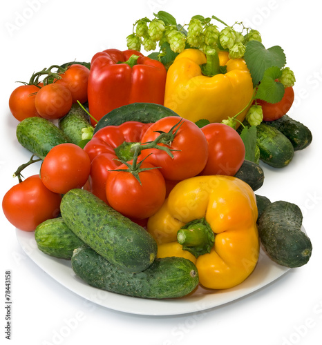 many fresh vegetables