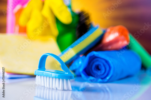 Colorful cleaning theme