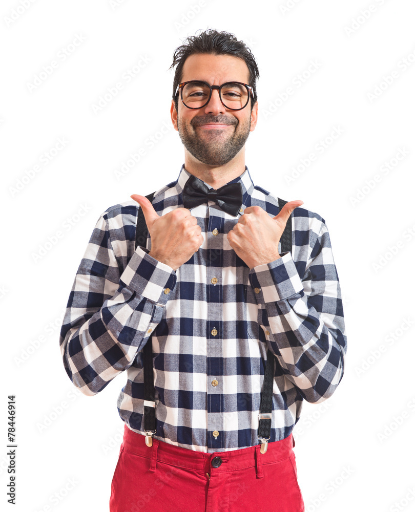 Posh boy with thumb up Posh boy with thumb up