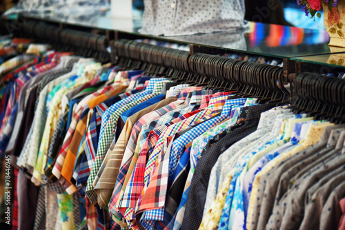 A wide range of men's shirts in store