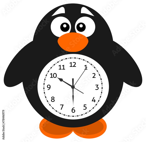 a clock object penguin