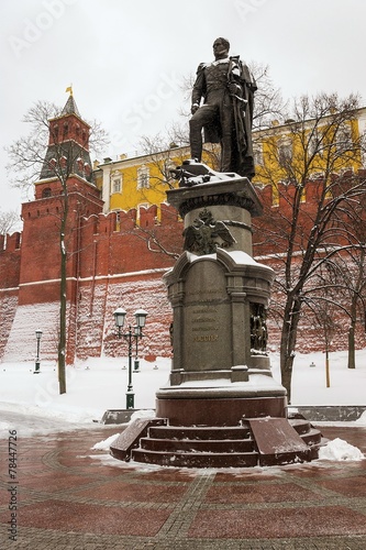 Monument to Emperor Alexander I of the walls of the Moscow Kreml
