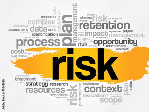 RISK word cloud, business concept