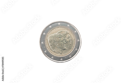 Commemorative 2 euro coin of the Netherlands minted in 2014