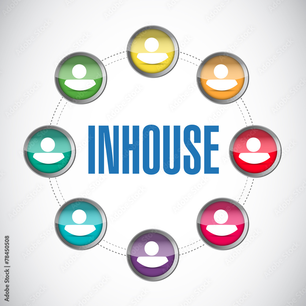 in-house people diagram illustration design in-house people diagram illustration design