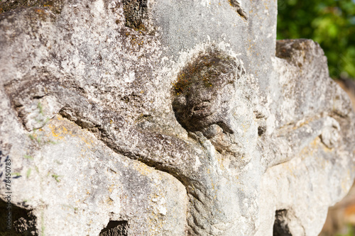 Old crucifix gravestone photo