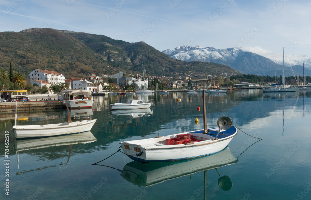 Winter day on Bay of Kotor. Montenegro