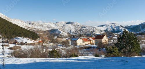 Njegushi village.Winter in  Montenegro © Olga Iljinich
