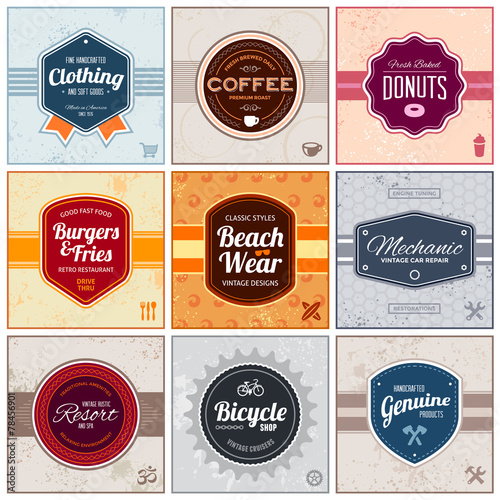 Retro labels