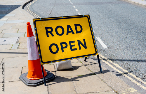 Road sign stating open road