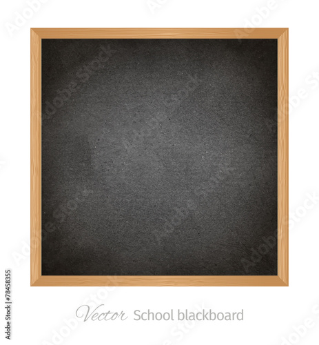 Black school blackboard. Isolated vector object