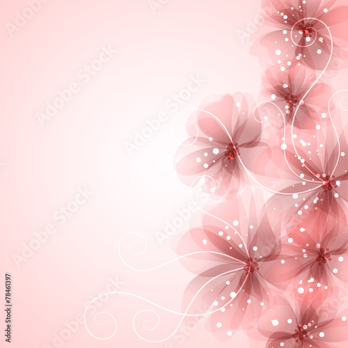 Fototapeta Naklejka Na Ścianę i Meble -  vector background with flowers