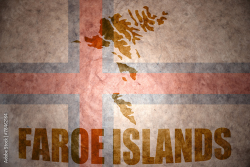 Vintage faroe islands map
