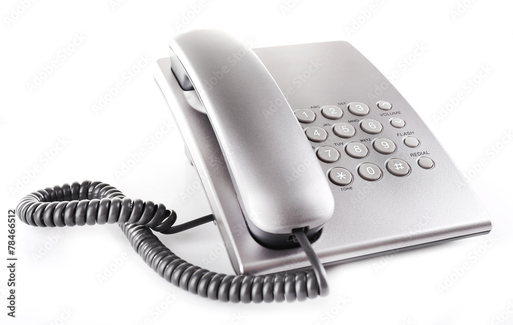 Telephone set isolated on white Telephone set isolated on white