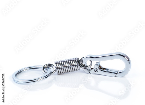 chrome plated metal on shape of clip ring and spring