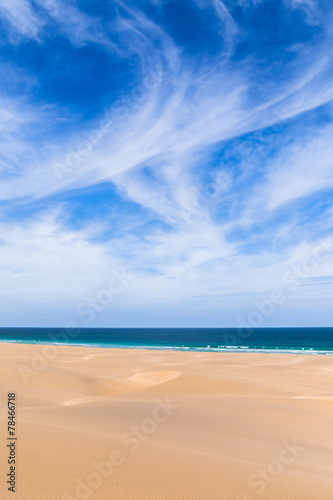 Fototapeta Naklejka Na Ścianę i Meble -  Dunes and beach in Boavista, Cape Verde