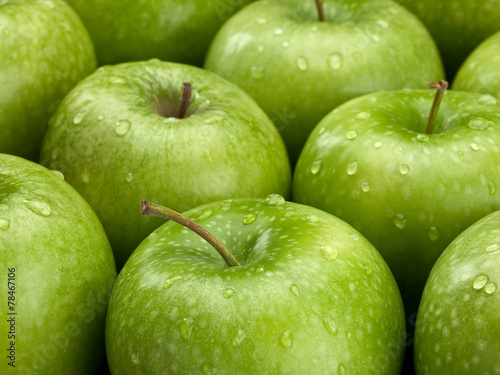 Group of green apples