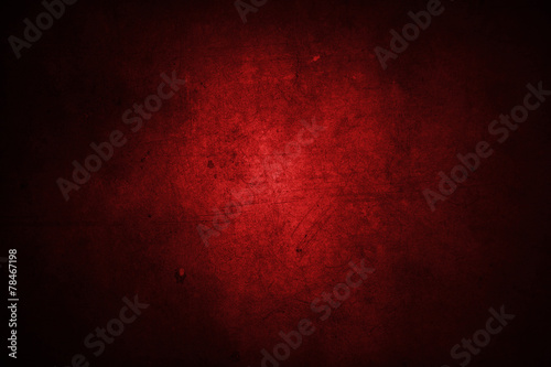 Valokuvatapetti Textured grunge red concrete wall background