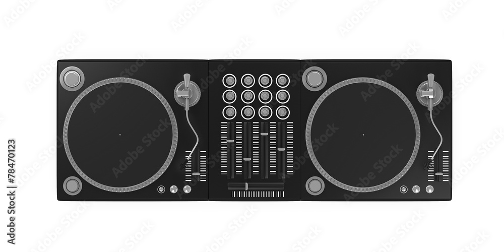 Obraz premium DJ Turntable Isolated