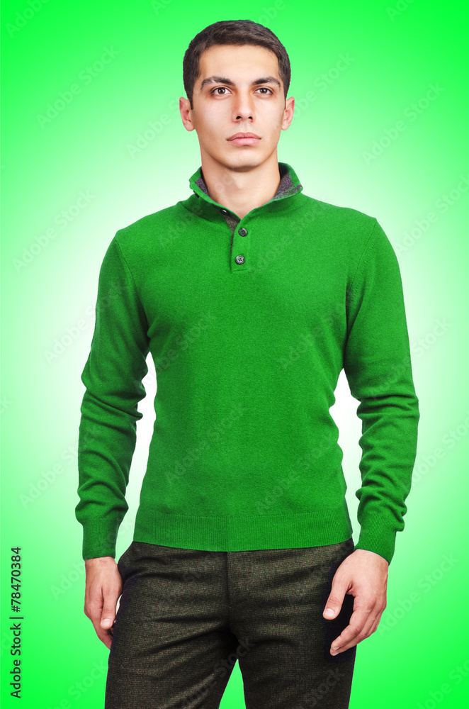 Fototapeta premium Male sweater isolated on the white