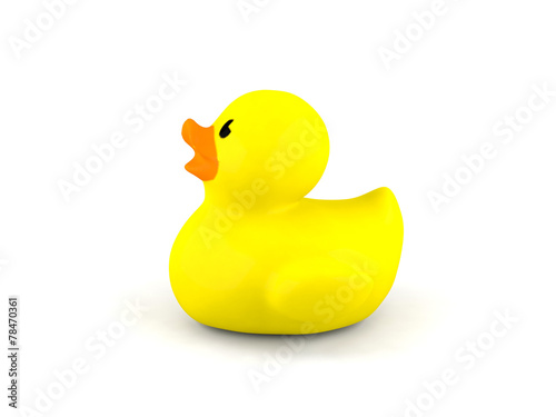 Yellow rubber duck isolated