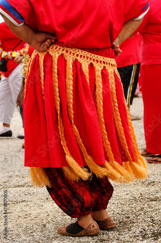 Detail of traditional tongan skirt