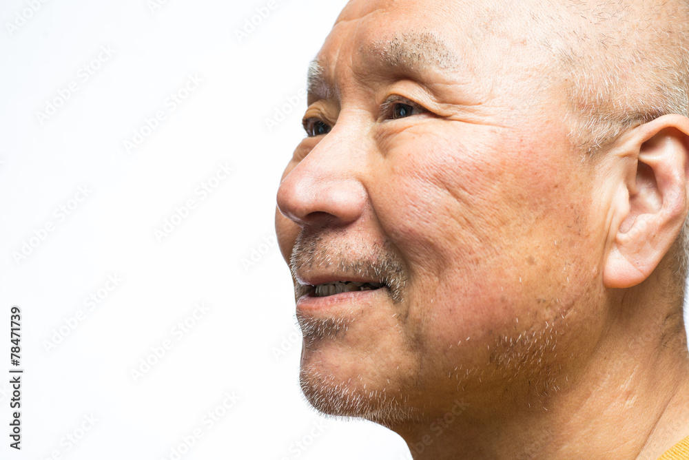 Fototapeta premium 無精髭のシニア