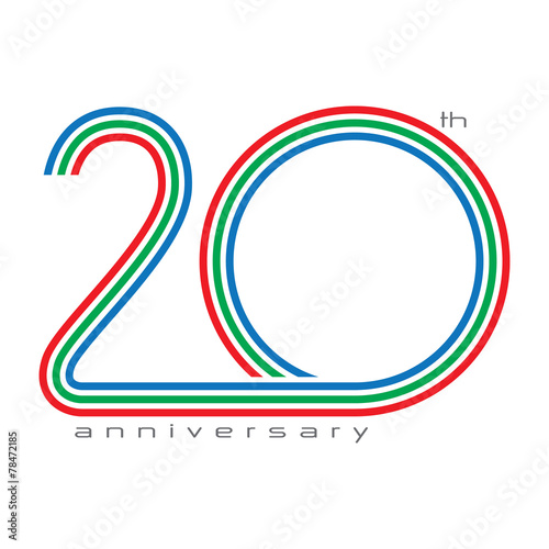 20 years Anniversary, concept vector