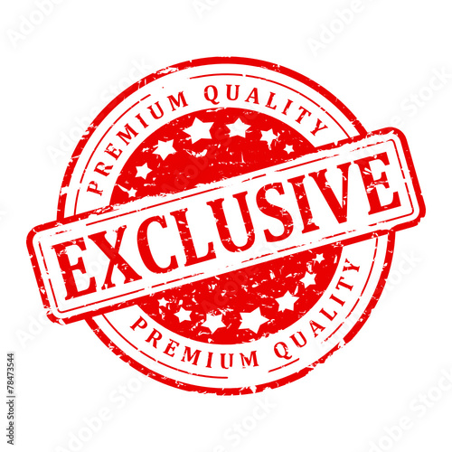 Damaged red stamp - exclusive, premium quality - vector