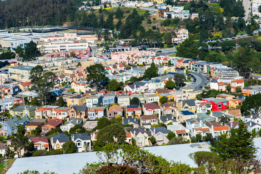 Fototapeta premium Twin Peaks, San Francisco, California, USA