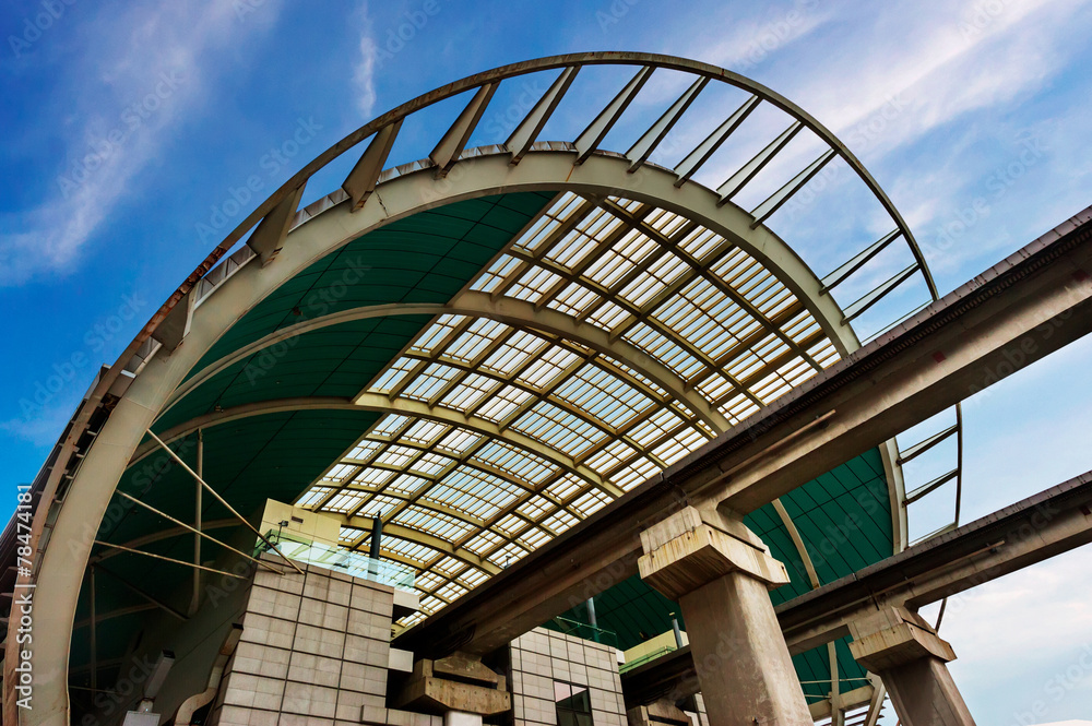 Obraz premium the view of shanghai high-speed railway station