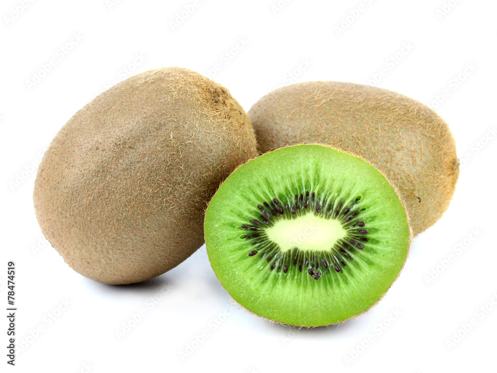 Kiwi fruit isolated on white background Kiwi fruit isolated on white background