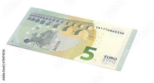 new five 5 euro banknote greenback
