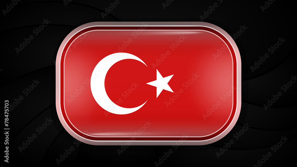Turkey. Vector Flag Button Series Turkey. Vector Flag Button Series