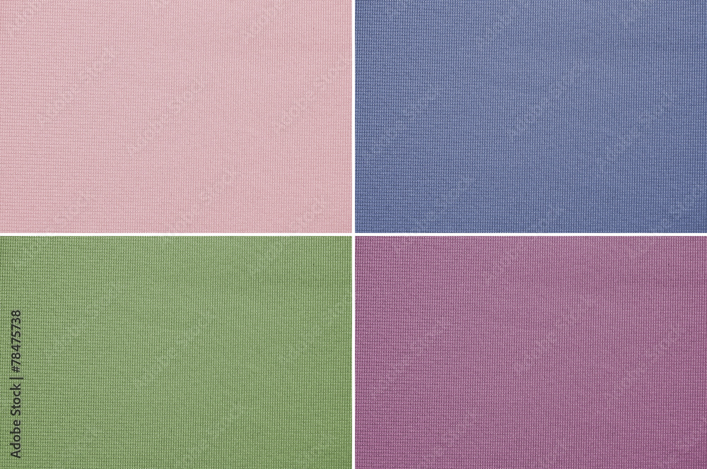 Fototapeta premium Set fabric texture background