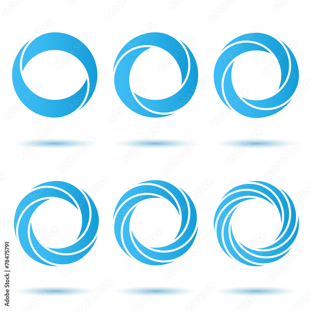 Segmented o letter set Segmented o letter set