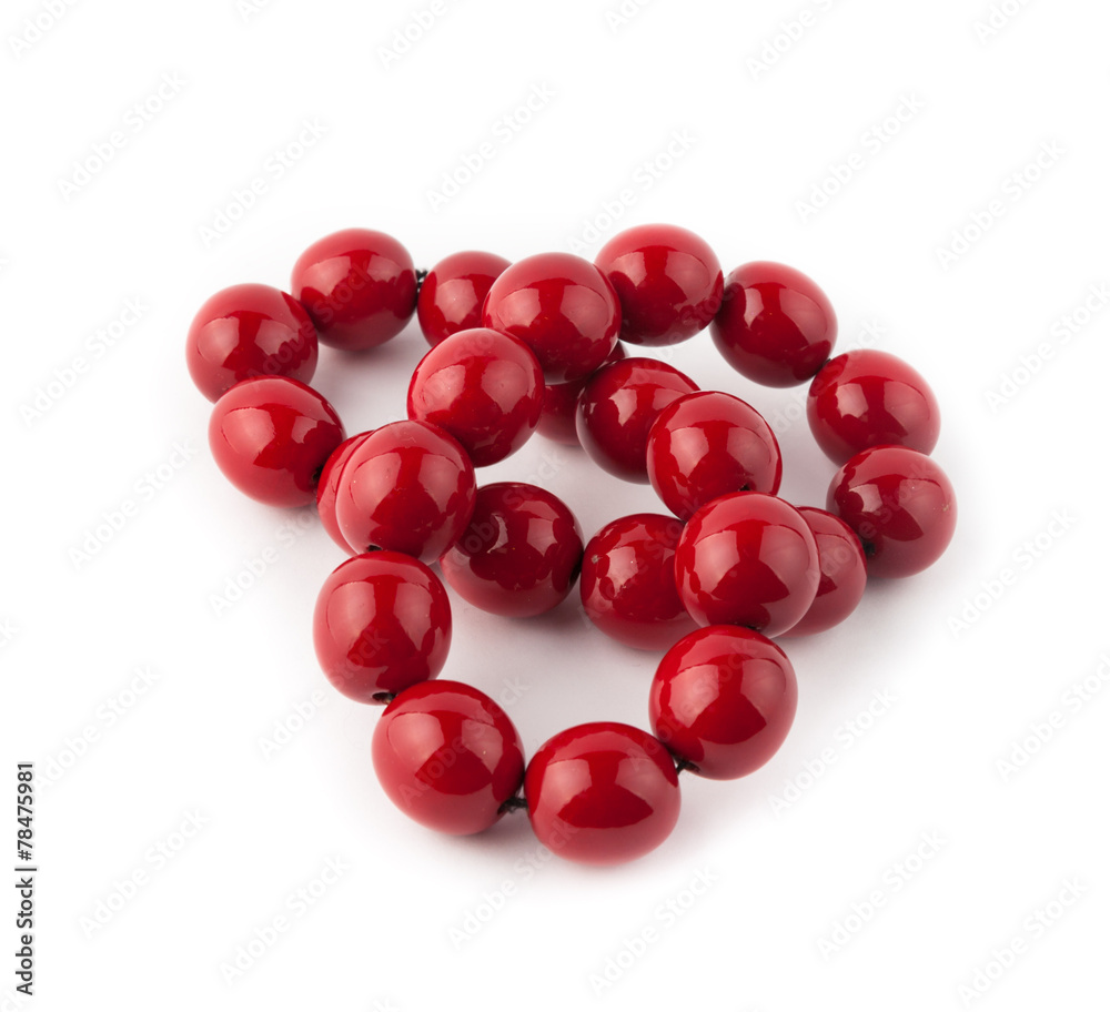 Red round beads Red round beads