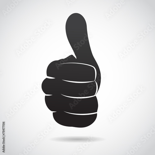 Thumb up vector icon.