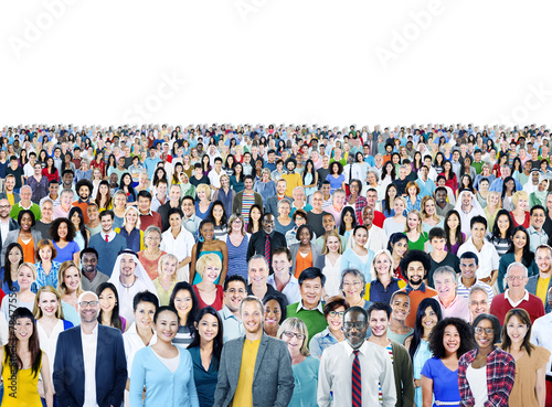 Large Group Diverse Multiethnic Cheerful People Concept