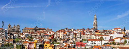 Skyline and cityscape of the city of Porto in Portugal photo