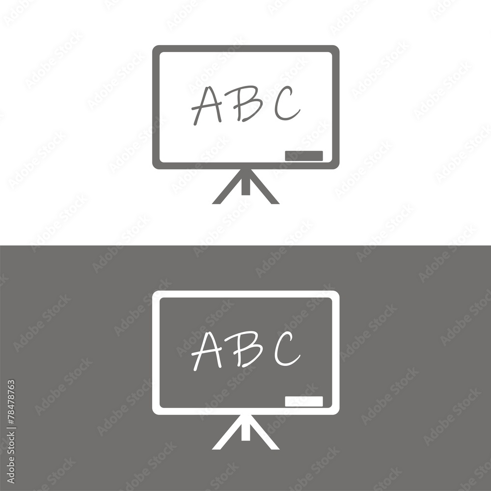 Icono pizarra ABC BN Icono pizarra ABC BN