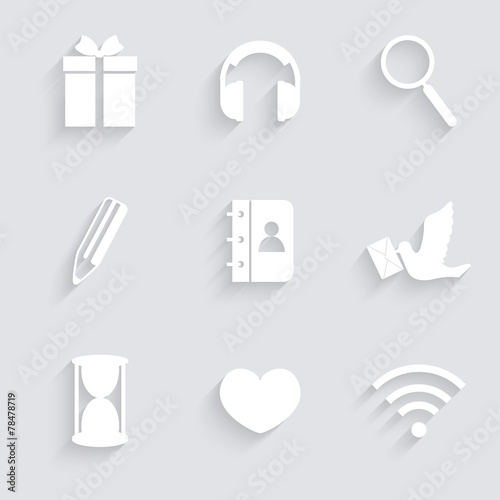 Modern flat icons vector
