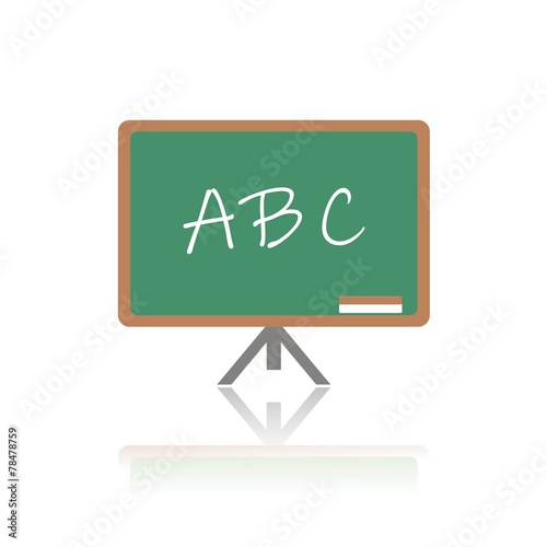 Icono pizarra ABC color FB reflejo