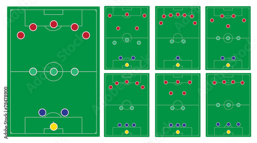 classic soccer formation set