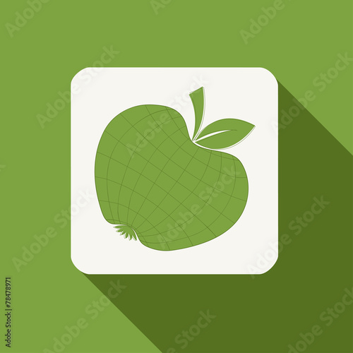 Card with apple icon with long shadow