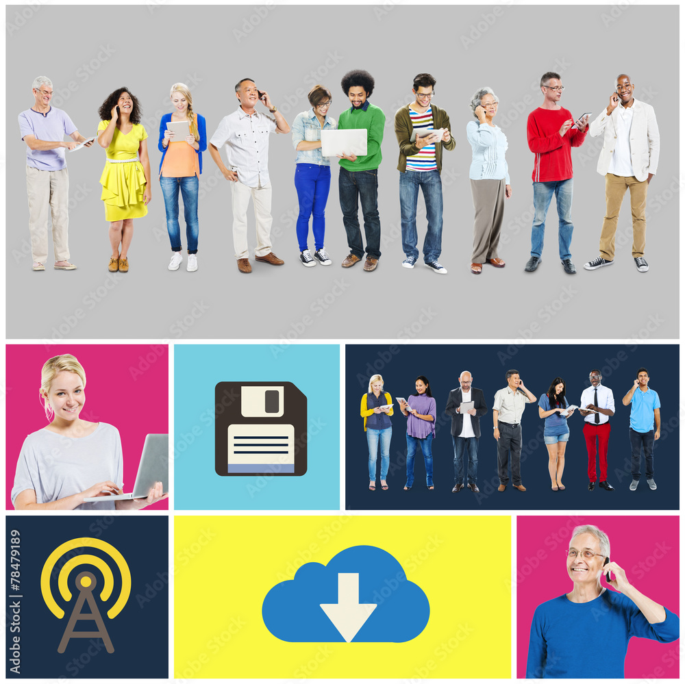 Fototapeta premium Community Communication Networking Technology Content Concept