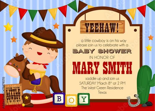 cowboy invitation card