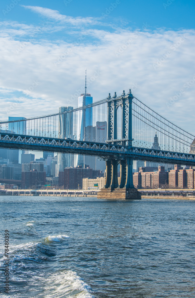 Fototapeta premium Manhattan bridge on summer day