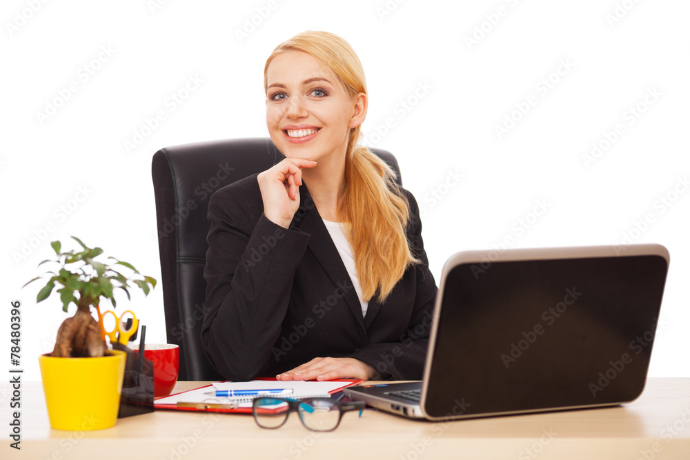 Young businesswoman in her office Young businesswoman in her office