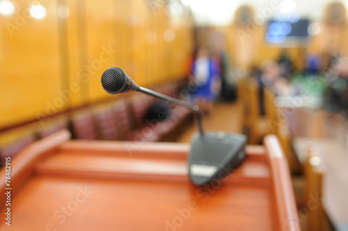 A mic in front of an Audience